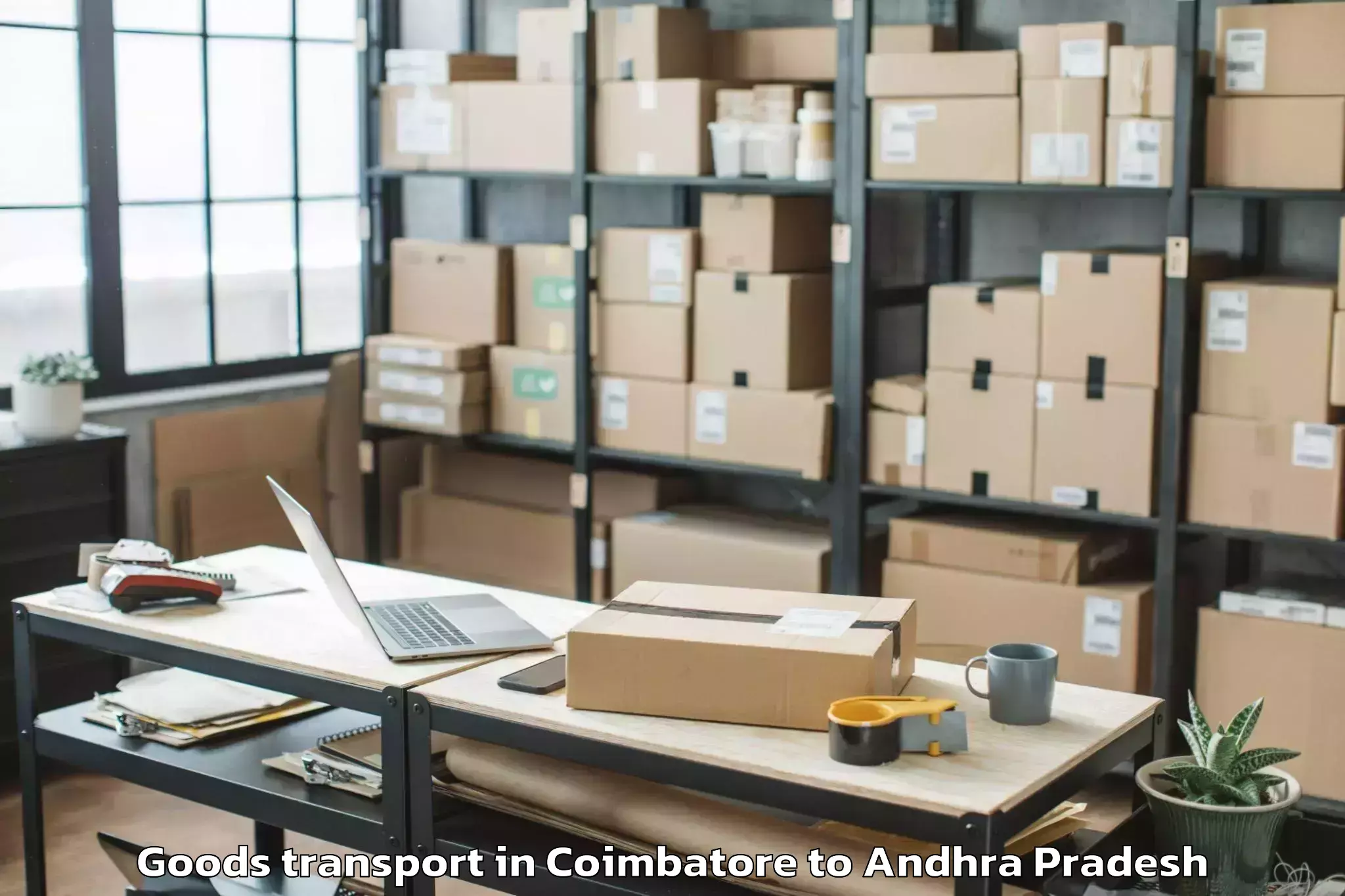 Expert Coimbatore to Yanamalakuduru Goods Transport